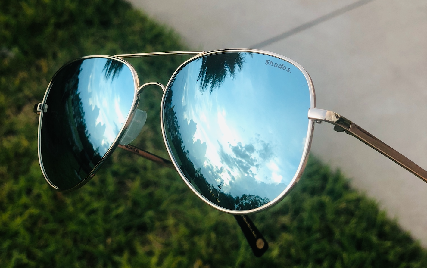 Blue shade aviator sunglasses cheap